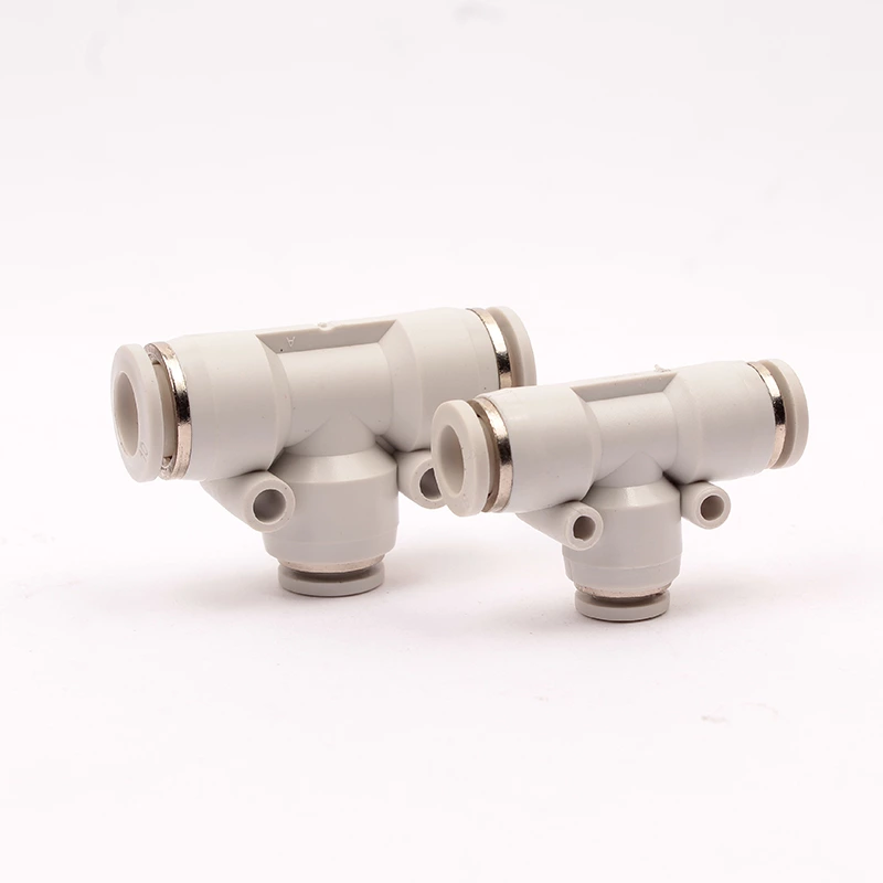 Pneumatic joint PE type three-way three-way push-in joint