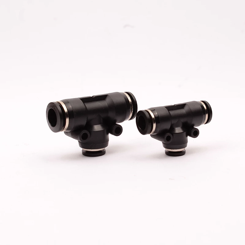 Pneumatic joint PE type three-way three-way push-in joint
