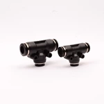 Pneumatic joint PE type three-way three-way push-in joint