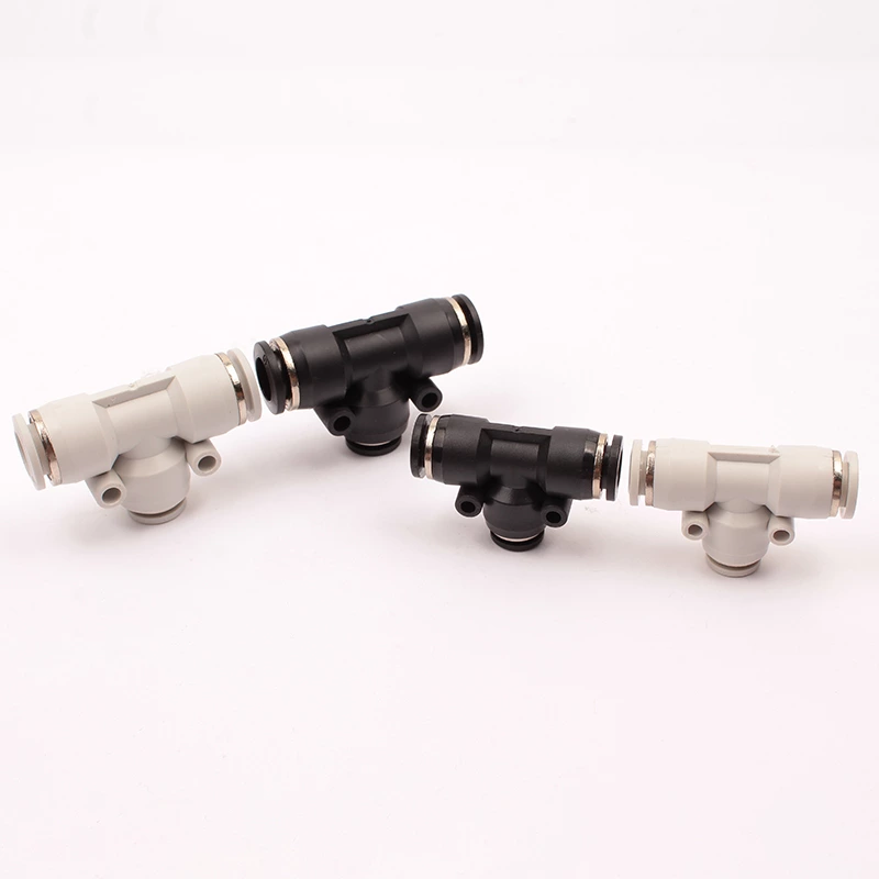 Pneumatic joint PE type three-way three-way push-in joint