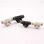 Pneumatic joint PE type three-way three-way push-in joint