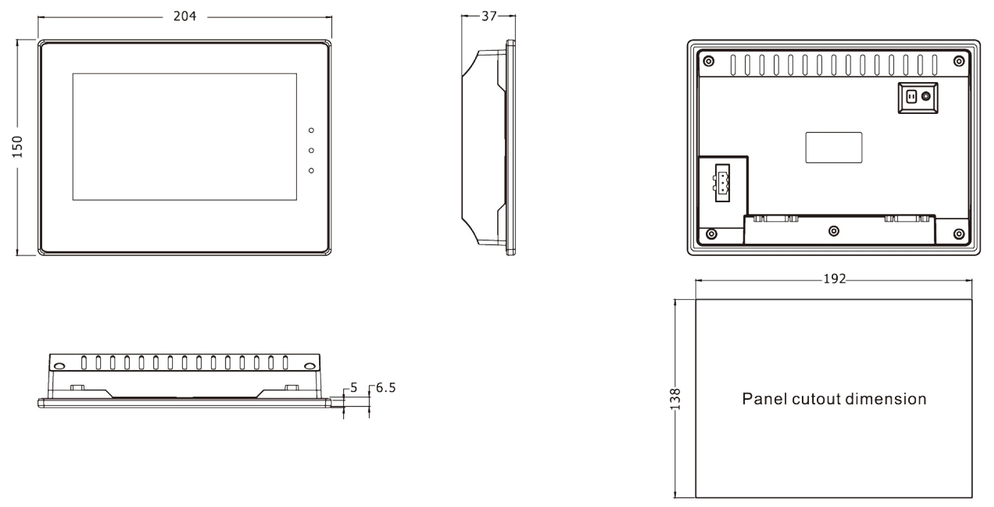 MT4414TE Kinco 7" 16:9 TFT LED HMI Human Machine Interface
