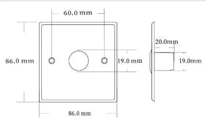 86 Type Stainless Steel Self Reset with Lamp DC12V Access Control Switch Exit Button
