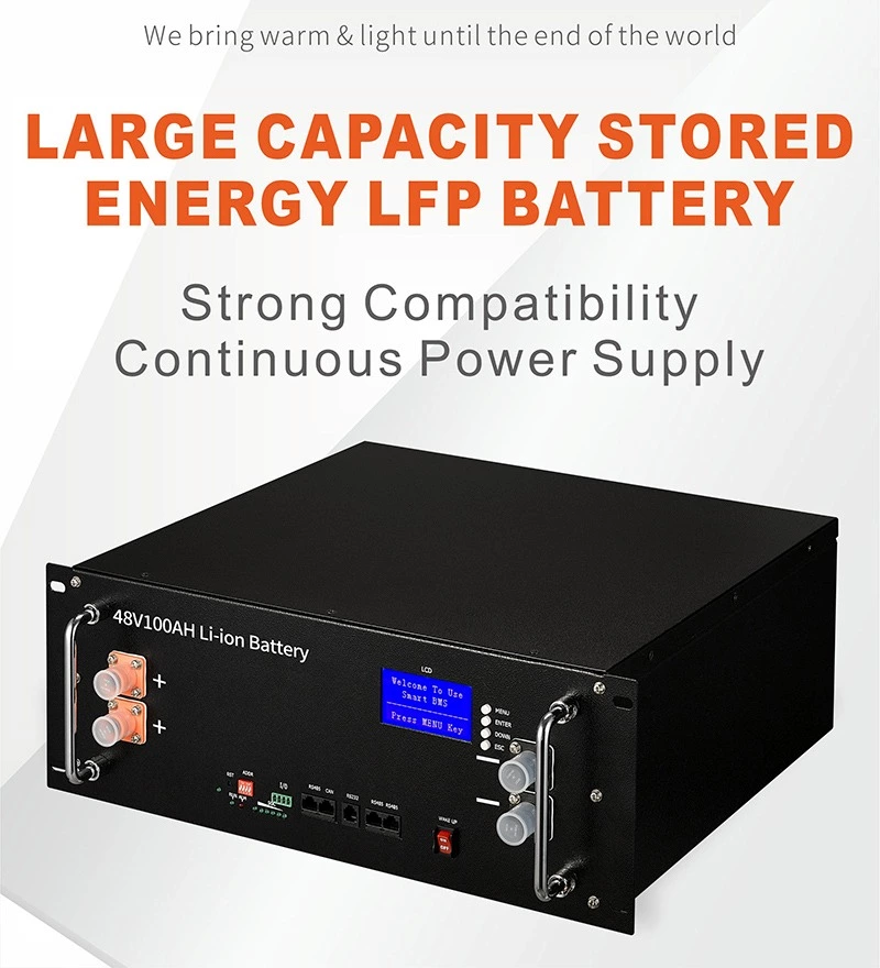 SBS-100AH Lithium Energy Storage Battery 100ah 48v Lifepo4 Battery Solar Battery 4.8kwh with digital display