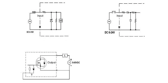 SR-12MTDC DC12/24V 8 points DC input (with 6 points analog ) , 4 points transistor output(NPN) PLC