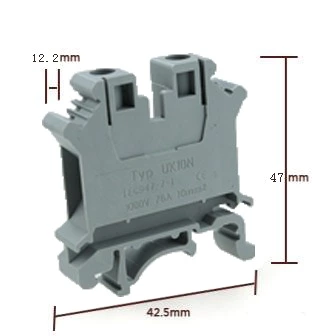 UK 16 Screw Connection Electric Terminal Block din rail