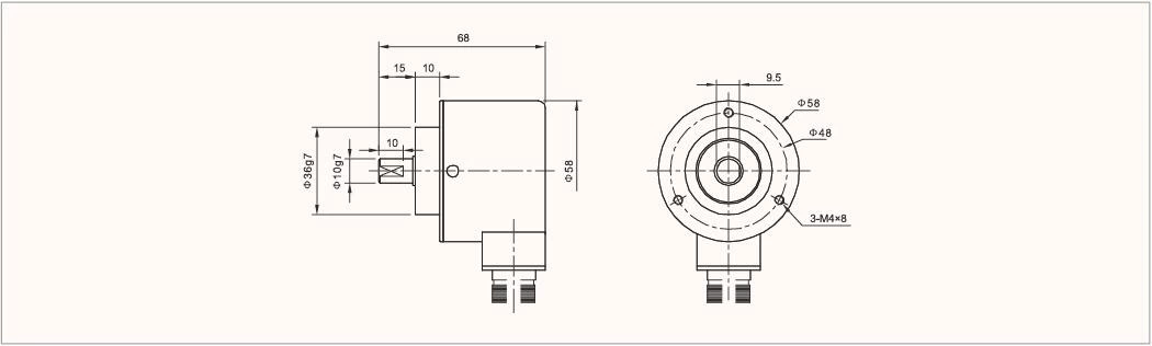 ISC5810-900-B-L5 Outer diameter 58mm Solid Shaft Incremental Optical Rotary Encoder