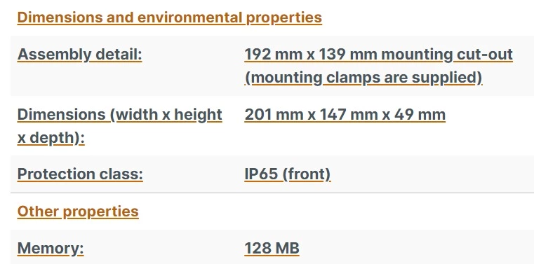 TG765-ET 7'' Widescreen HMI Touch Panel with Ethernet