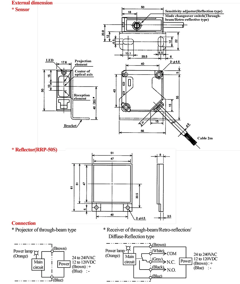 HOKUYO PLX-701 LEX Digital Laser Sensor with Separate Amplifier