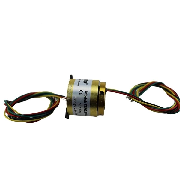 high quality for pneumatic rotating shaft installation with 4 rings of hollow shaft slip ring