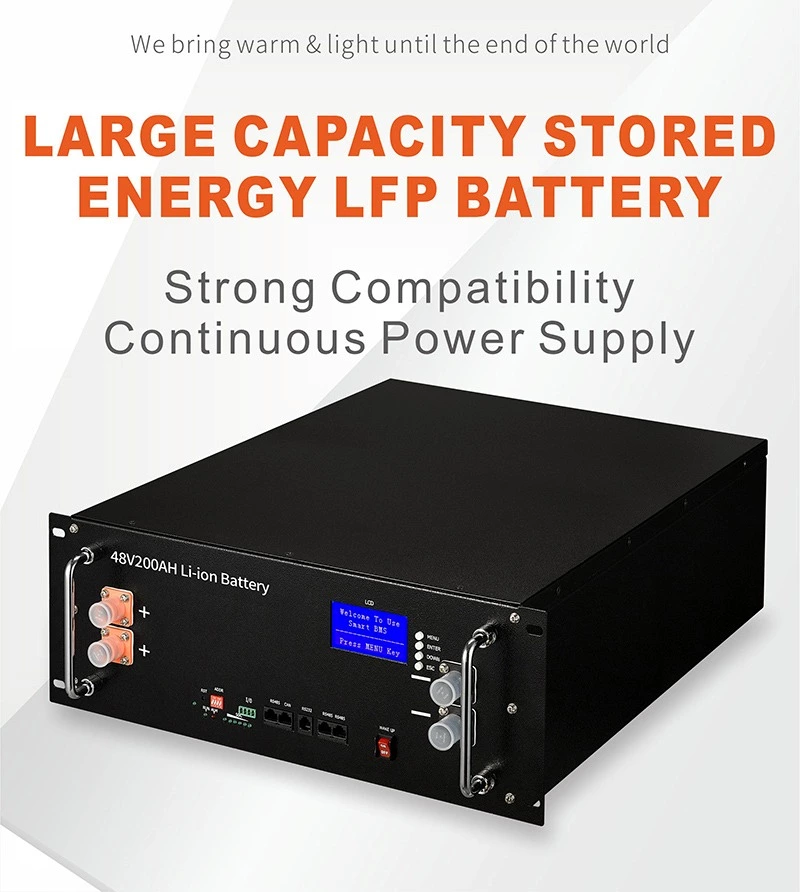 SBS-200AH Lithium Energy Storage Battery 200ah 48v Lifepo4 Battery Solar Battery 9.6kwh with digital display