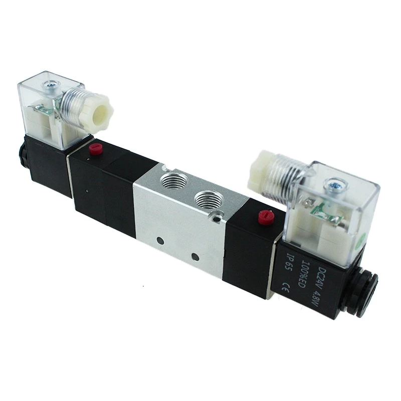 Double directional control 3 position 5 port center close valve 4v230c-08