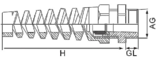 Waterproof M12 M16 M18 M20 Nylon Spiral Flex Protecting Cable Gland
