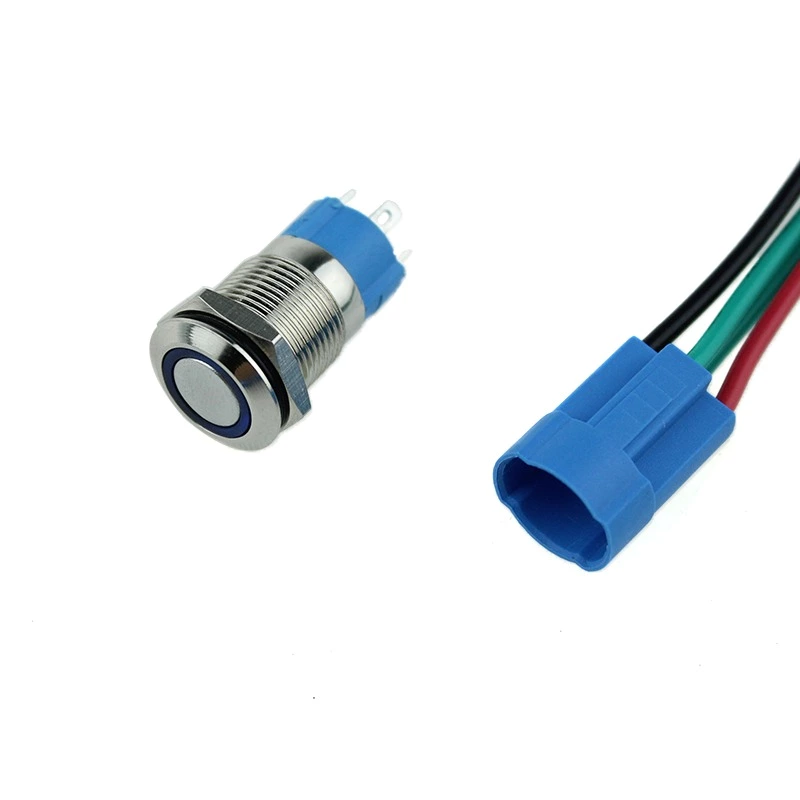 12mm ON OFF Waterproof Small Switch Metal Self-locking Push Button