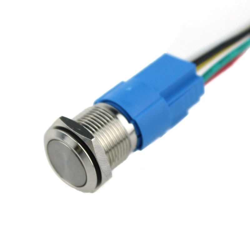 ABS16S 16mm 250VAC1NO 1NC Metal Maintained Push Button Switch