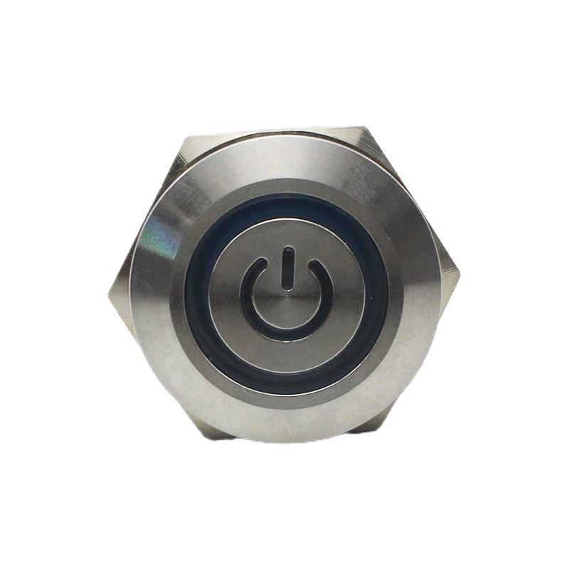 25mm ABS25S-P11-CB-24V IP67waterproof Metal Push Button Switch with Momentary 1NO1NC