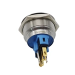 25mm ABS25S-P11-CB-24V IP67waterproof Metal Push Button Switch with Momentary 1NO1NC