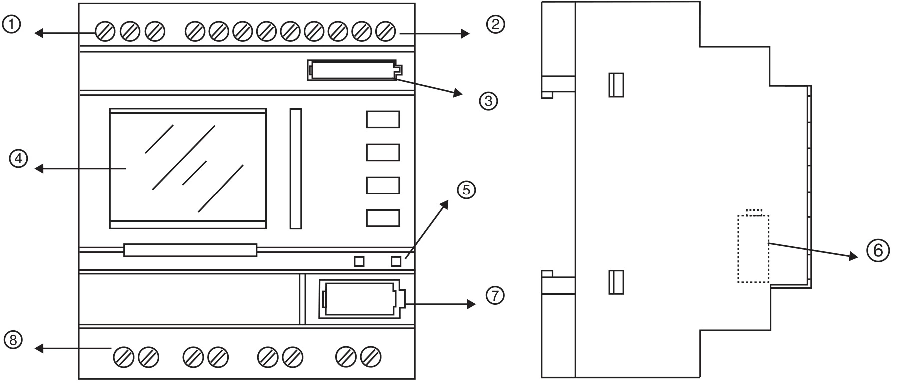 APB-12MRDL 8 points digital input plc controller programmable logic controller