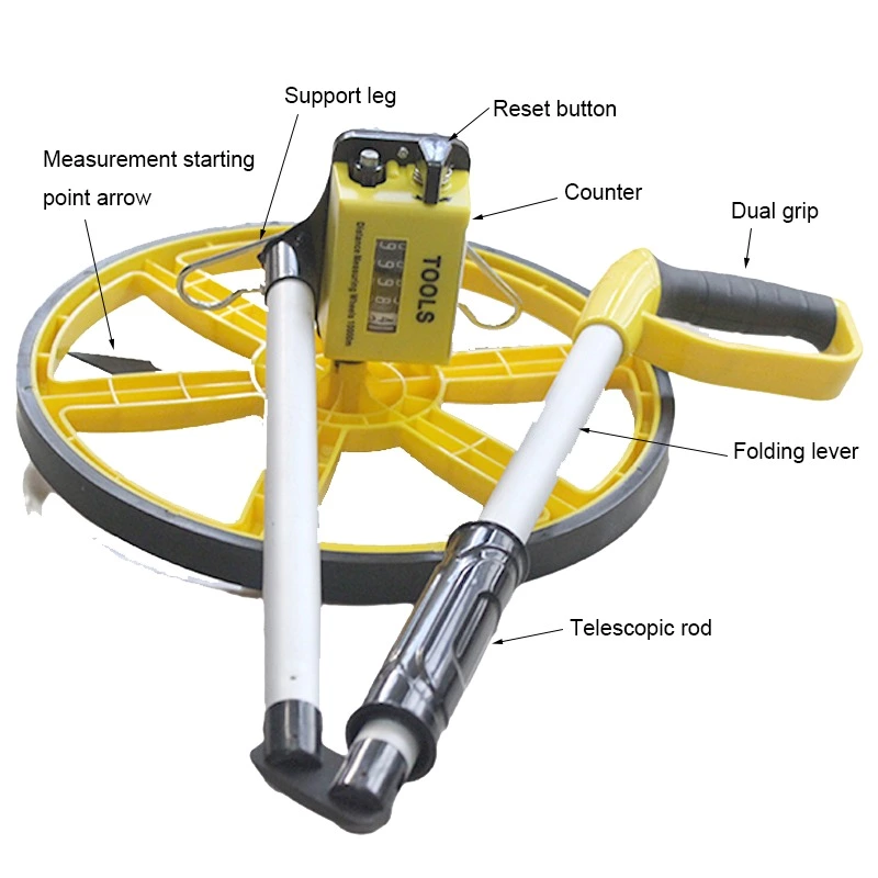 Distance measuring wheel measuring roll rule hand pushed roller type distance measuring instrument