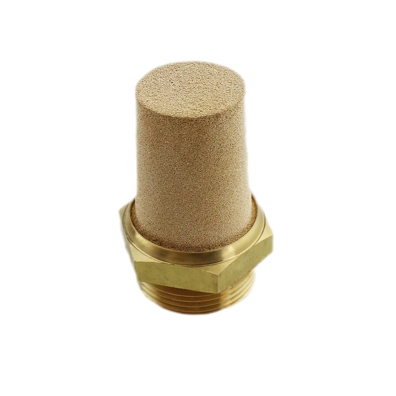 Air Silencer brass copper Fittings Pneumatic Valve Flat End Exhaust Muffler