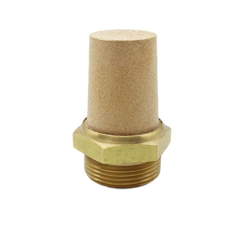 Air Silencer brass copper Fittings Pneumatic Valve Flat End Exhaust Muffler