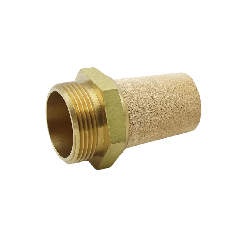 Air Silencer brass copper Fittings Pneumatic Valve Flat End Exhaust Muffler