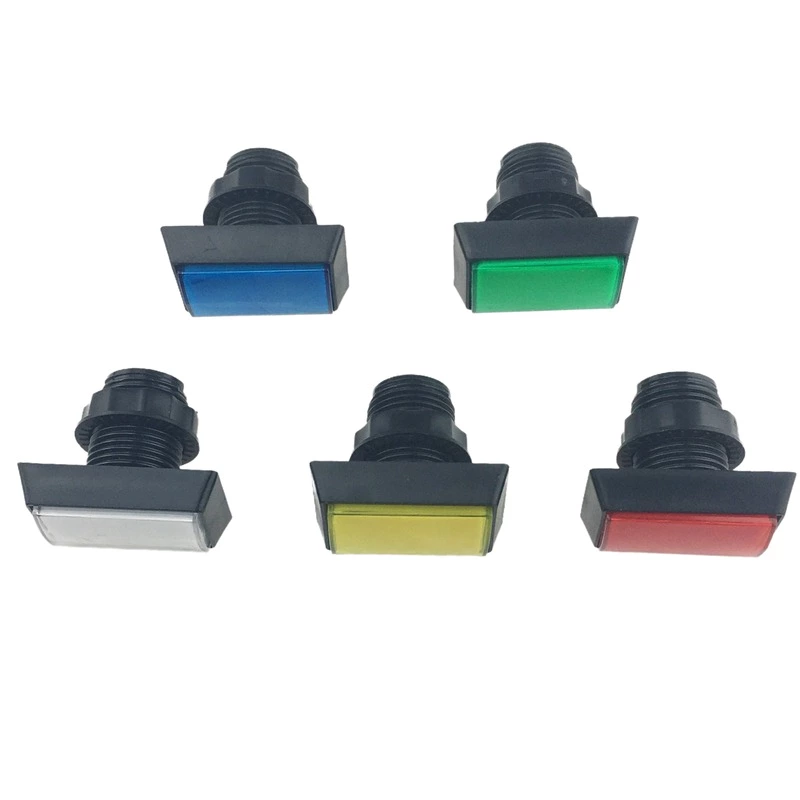 33*50 Rectangular Arcade Button Game Machine with Light Button Switch Yellow with Bracket Micro Light DC12V 3A