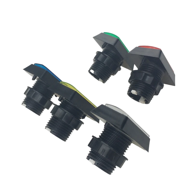 33*50 Rectangular Arcade Button Game Machine with Light Button Switch Green with Bracket Micro Light DC12V 3A