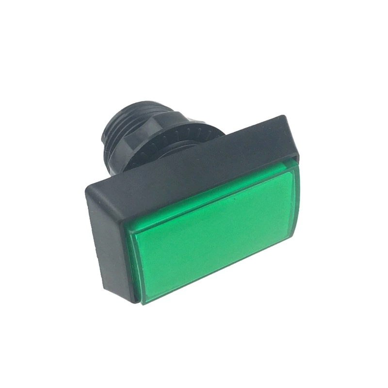 33*50 Rectangular Arcade Button Game Machine with Light Button Switch Green with Bracket Micro Light DC12V 3A