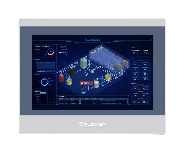 Flexem FE6100W HMI 10.1” 16:9 TFT LCD Resistive Touchscreen Human Machine Interface Resolution 1024×600