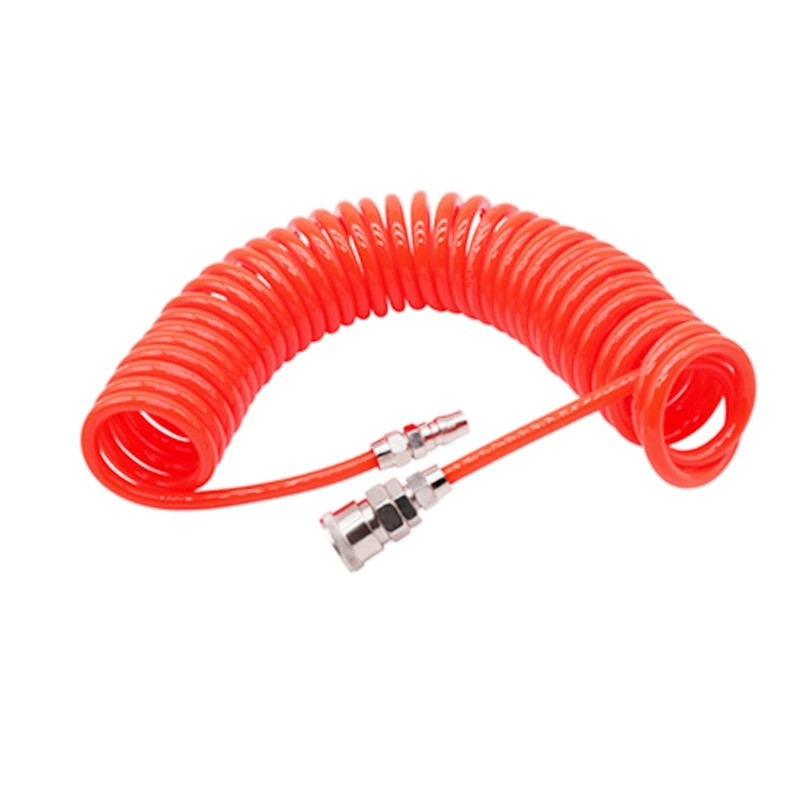 Customized Wear-resisting Good Softness Elasticity Flexible PU Recoil Spiral Pneumatic Hose Tube for Compressor Air Tool