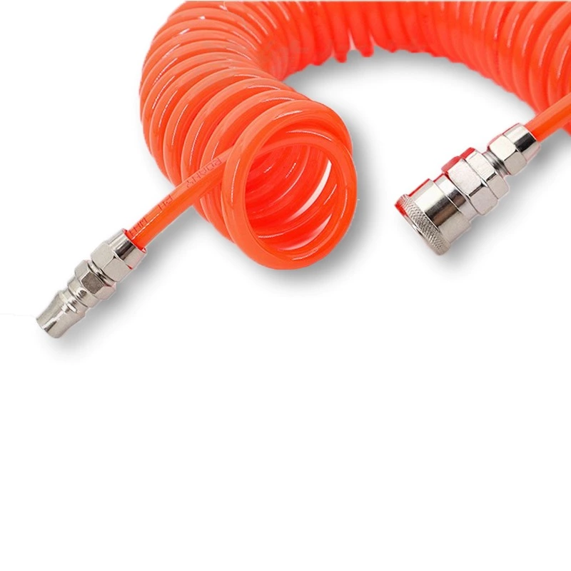 Customized Wear-resisting Good Softness Elasticity Flexible PU Recoil Spiral Pneumatic Hose Tube for Compressor Air Tool