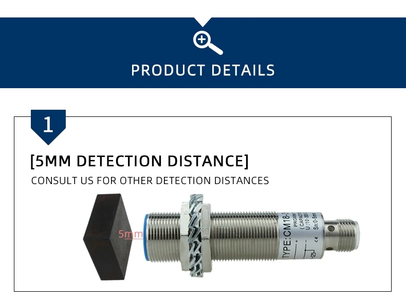 CM18-3005PAT 5mm PNP Flush Type Stainless Steel Shell Capacitive Sensor Proximity Switch