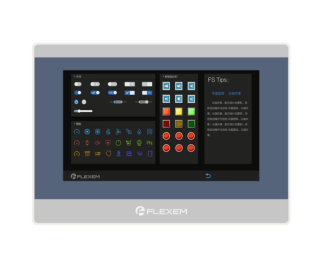 Flexem FE9070WE 7” 16:9 TFT LCD Resistive Touchscreen HMI
