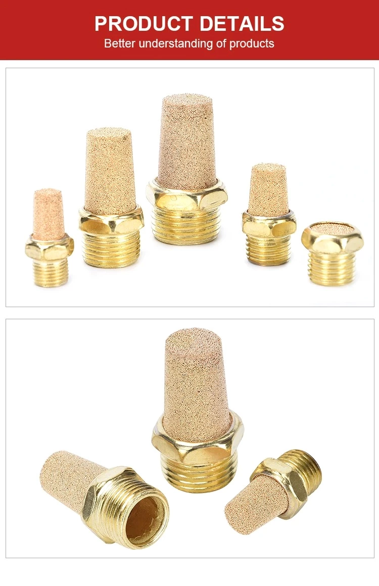 Air Silencer Pneumatic Valve Flat End Exhaust Muffler BSL-10