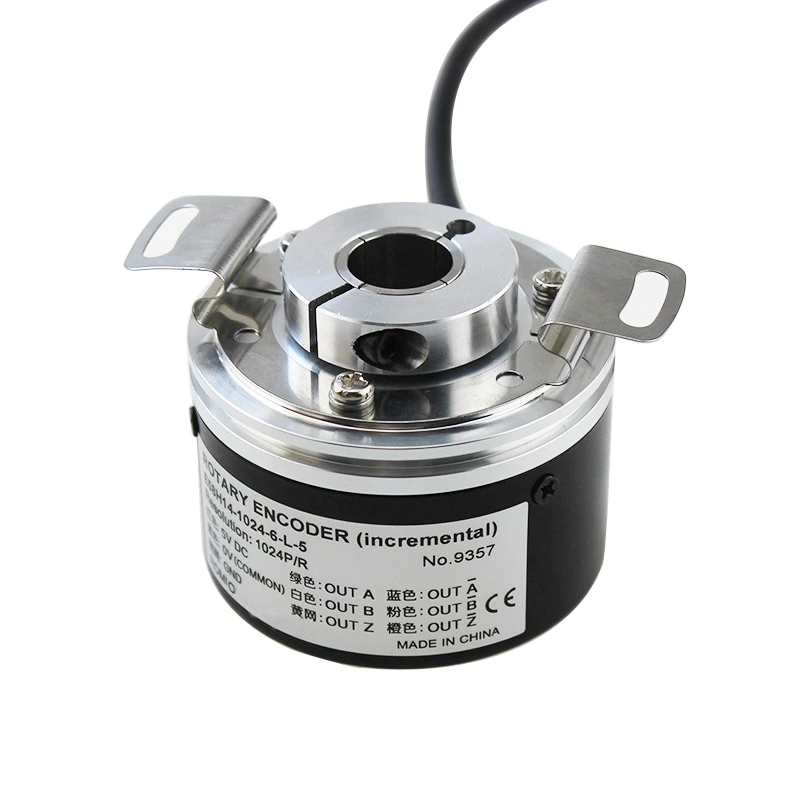 Through Hole 14mm 1024ppr Hollow Shaft Incremental Rotary Encoder