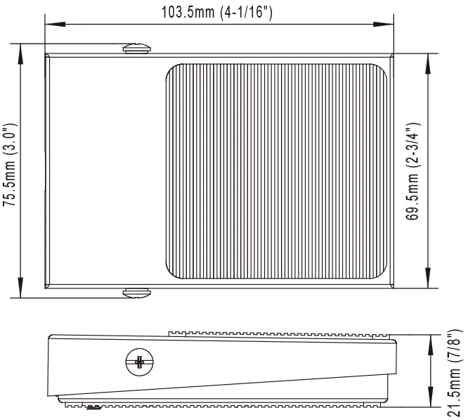 FS-3 Pedal switch foot switch single in green foot switch , without cable, Silver contact Self-locking