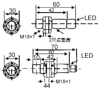 G18-3B1PC DC10-30V Retroreflective Type Photoelectric Sensor Photocell Sensor