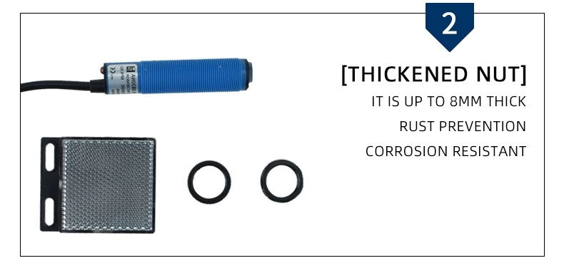 G18-3B30NA Three Line DC NPN NO Output Photoelectric Sensor Switch with Reflector