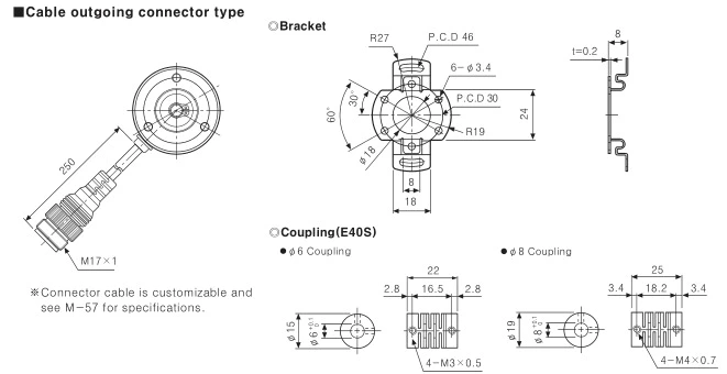 E40H8-500-3T-24 Autonics Encoder New And Original Incremental Rotary Hollow Type Encoder