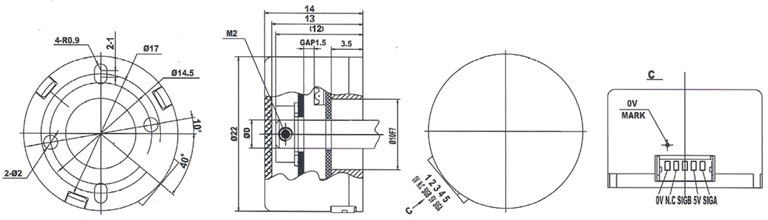 HKT22 2 Channel Kit Incremental Disk Motor Servomotor Encoder