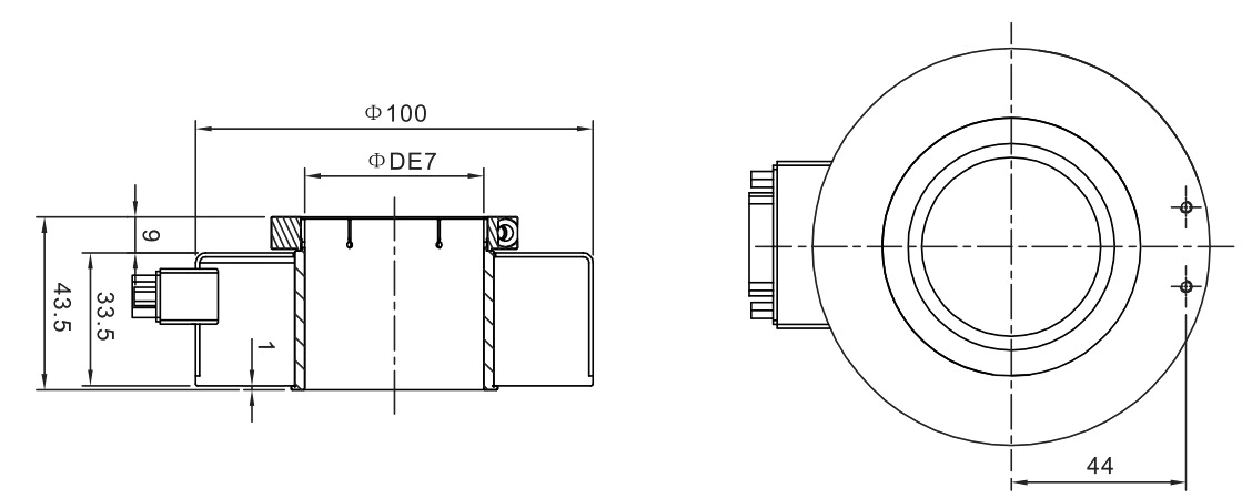 DC5-24V Hollow Shaft Encoder with 512ppr And Reverse Signal