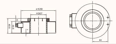 IHA12060 Outer Diameter 120mm hollow shaft encoder
