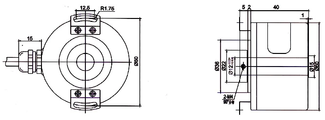 IHA6012 Outer Diameter60mm Hollow Shaft Rotary Encoder