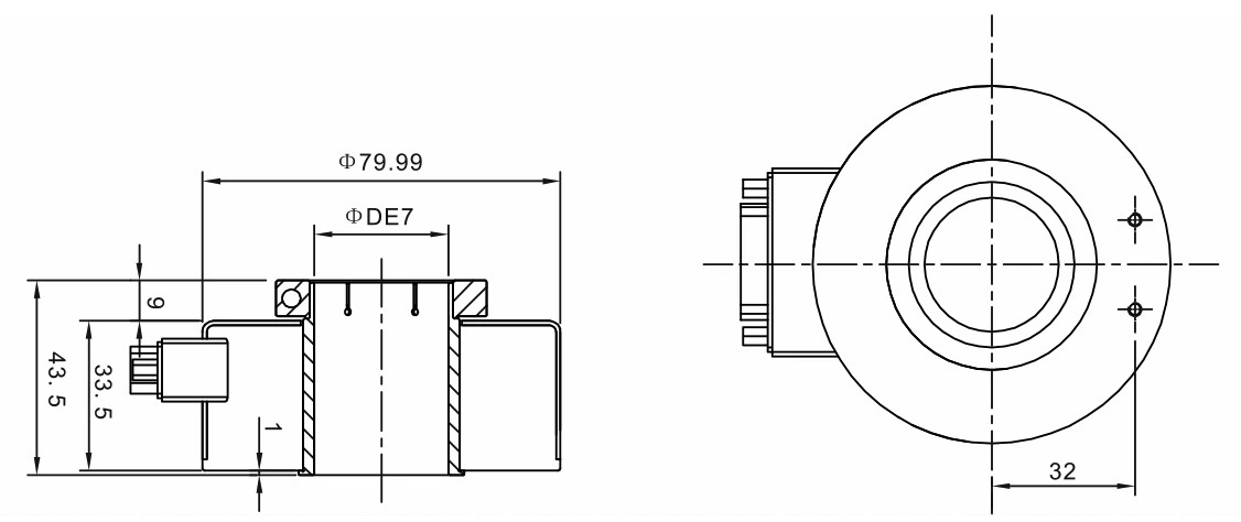 IHA8030-302J-2000-BZ2-5-24K Hollow shaft encoder line driver output 360 degree rotary encoder