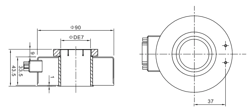 IHA9035 1024ppr Line Driver Output Encoder Hollow Shaft