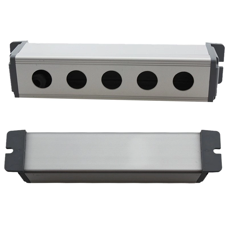 19mm Waterproof Aluminium Alloy Metal Push Button Switch Box Outdoor Power Control Box with 5 Holes
