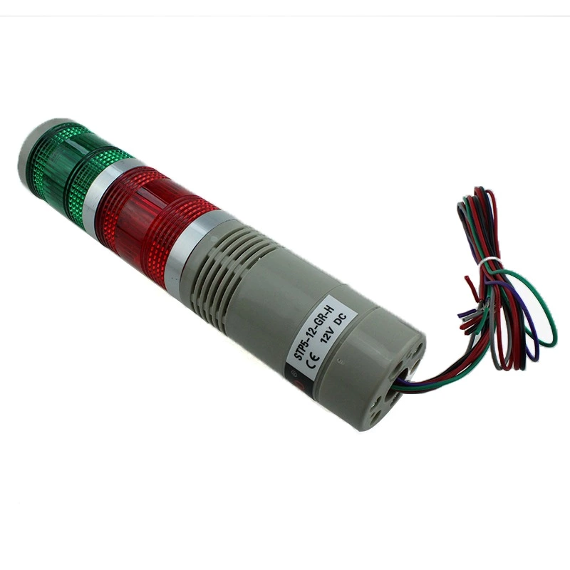 STP5-12-GR-H 50mm Buzzer 12VDC 2layer LED Signal Tower Flashing Warning Light