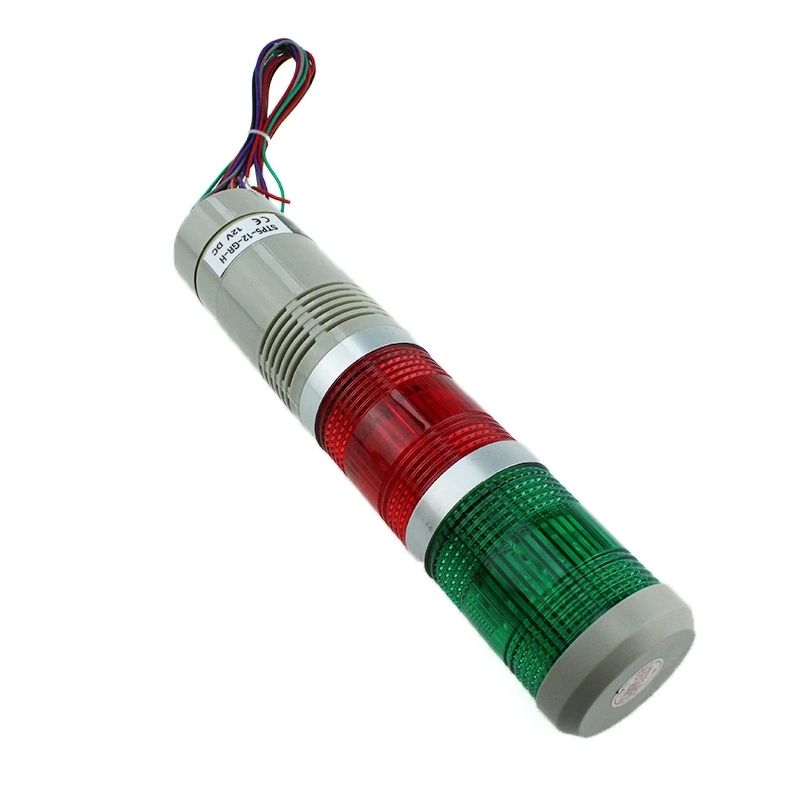 STP5-12-GR-H 50mm Buzzer 12VDC 2layer LED Signal Tower Flashing Warning Light