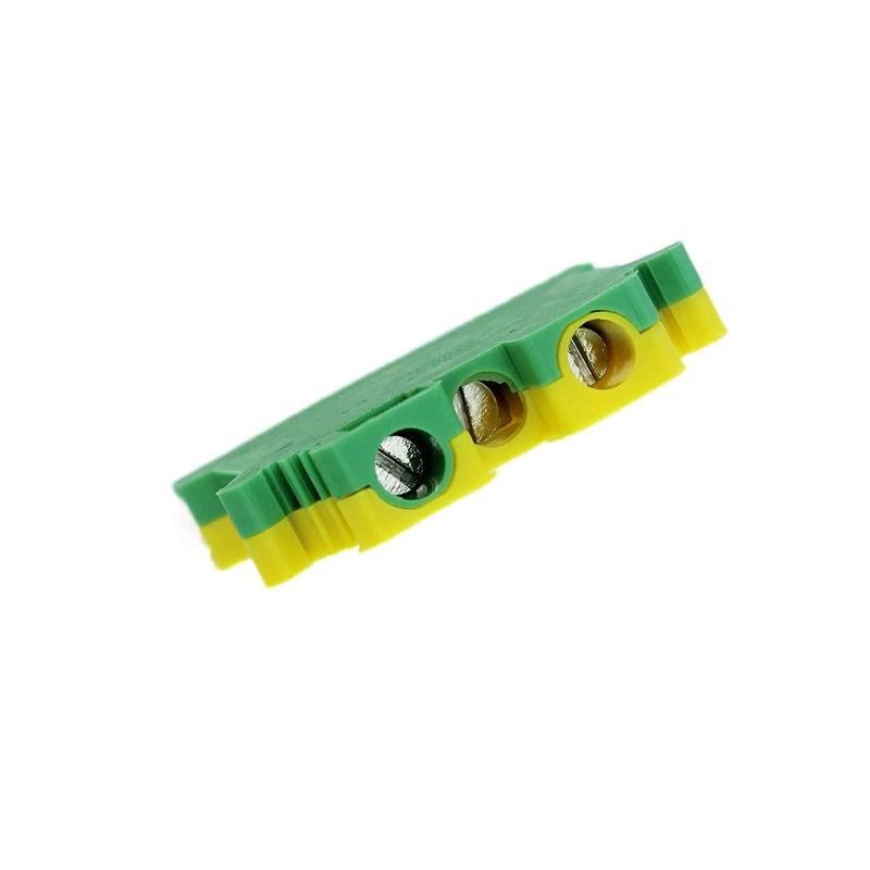 Yellow & Green 6mm USLKG6N Grounding Din Rail Terminal Block